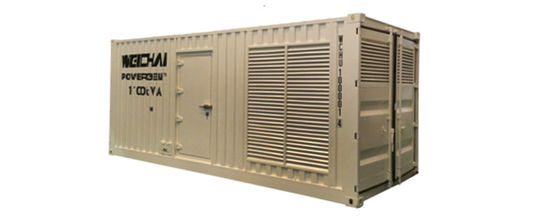 Ensemble de générateur de cabine carrée à faible bruit de 550 KVA à 1500 KVA certifié CE